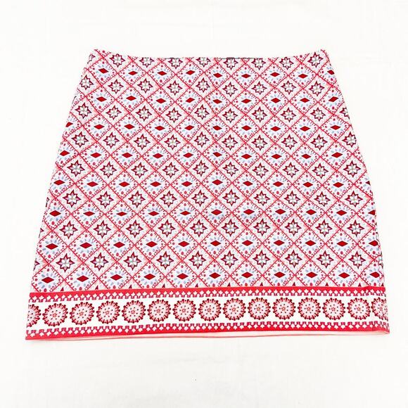 Talbots Petite Patterned Pencil Skirt Side Zipper Patchwork Size 12P NWT $69.50 - Picture 1 of 6